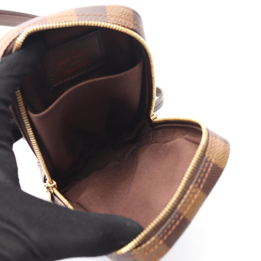 LOUIS VUITTON Authentic Brown Damier Leather Pouch - Picture 3 of 8